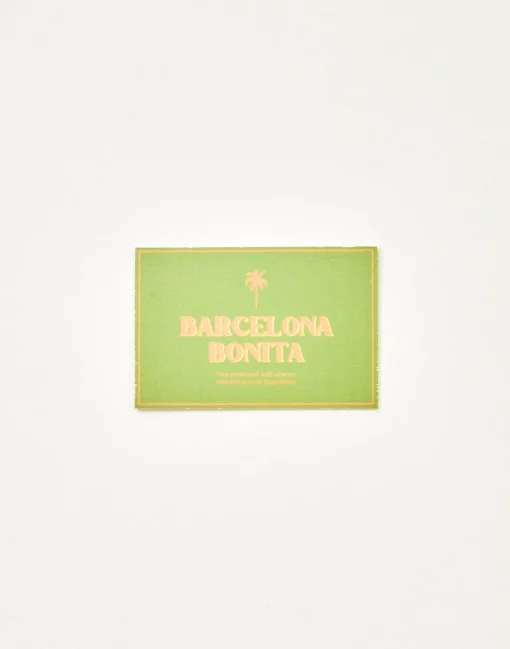 Postal Barcelona Bonita Madera